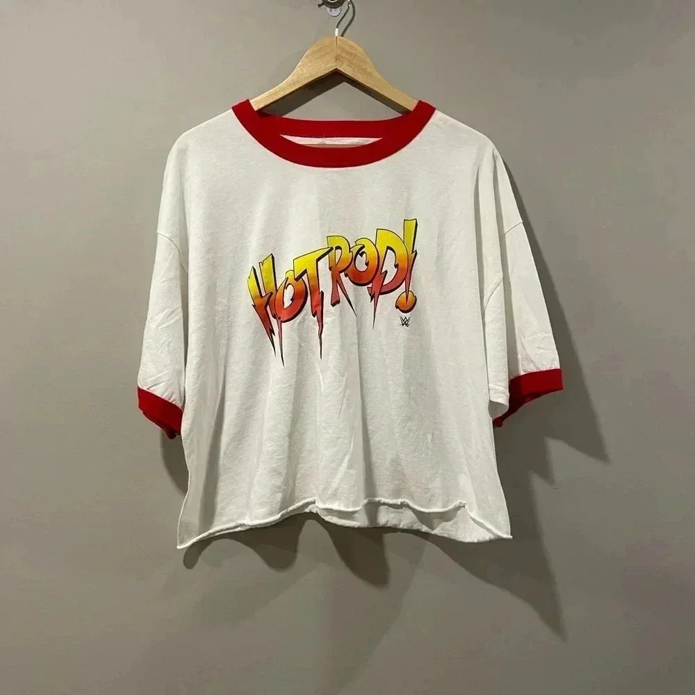 HOT ROD Roddy Piper WWE/WWF Crop  T-Shirt